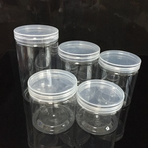 Bocaux hermétiques vides en plastique transparent avec couvercles, pour aliments secs, noix, <span class=keywords><strong>miel</strong></span>, confiture, ensemble de bouteilles à large bouche, conteneur étanche - Product Image 5