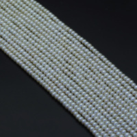 Perles d'eau douce naturelles blanches de forme plate Xulin 4-5mm 5-6mm 6-7mm 7-8mm pour pendentifs, boucles d'oreilles, bricolage