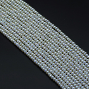 Xulin 4-5mm 5-6mm 6-7mm 7-8mm Flache Form Weiße Natürliche Süßwasserperlen für Anhänger Ohrringe DIY - Product Image 3