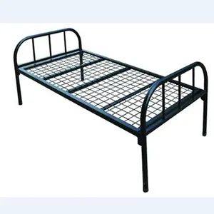 best selling steel used single folding bed/iron single bed China Supply High Quality Cheap Single Design Metal Bed For Sale
