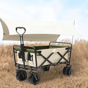 Caravana de cuatro ruedas para exteriores, remolque plegable, suministros de equipo portátil para picnic - Product Image 2