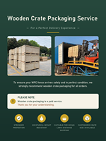 Panneau de clôture composite WPC, vente en gros directe usine, 1,8x1,8m, grain de bois, pour jardin extérieur, échantillon gratuit