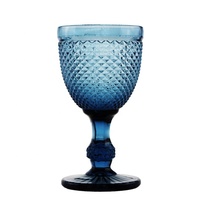 330ml Verrerie Machine Made Verre Gobelet À Eau Tasses Nouveau Style Minimaliste Vintage Bleu Gobelet En Verre pour Vin Fête De Mariage