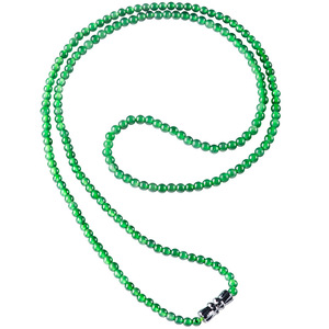 Tự Nhiên Jadeite 3Mm Ngọc Bead Vòng Cổ Và Vòng Đeo Tay Của Phụ Nữ Ngọc Bán Buôn Thiết Kế Ban Đầu C003 - Product Image 1
