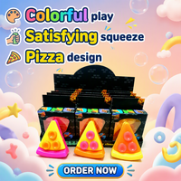 Jouet anti-stress mignon en forme de pizza, en TPR, doux, unisexe, pour soulager l'anxiété