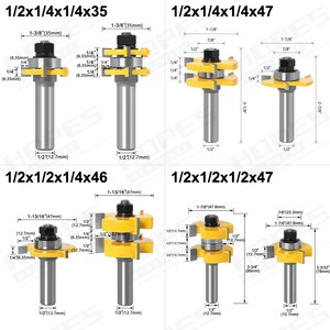 2 pièces <span class=keywords><strong>Fraise</strong></span> de rainurage CNC en carbure de tungstène à 3 ailettes, queue de 1/2" 1/4" 6mm 8mm 12mm, pour rainurage de joints <span class=keywords><strong>languette</strong></span> et <span class=keywords><strong>rainure</strong></span>, coupe TCT pour bois - Product Image 2