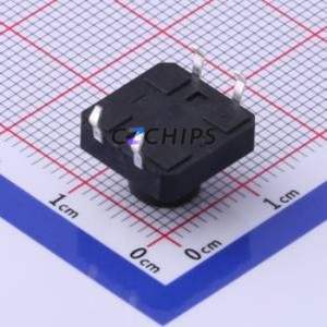 TS-1003-BR08016 Tactile Switch Through hole-4P,12x12mm Switch Single Pole Single Throw Round Button 1.6N Through Hole - Product Image 2