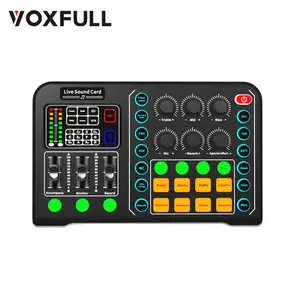 Voxfull M6 Studio Geluidskaart Audio Interface Opname Voor Mobiele Computer Live Broadcast Usb Externe Multifunctionele Geluidskaart