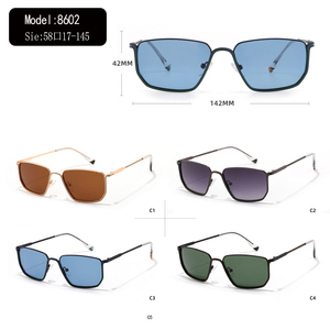 Rectangle Full Rim <b>Sunglasses</b> Rose Gold <b>Frame</b> Brown Lenses Unisex Adult UV400 Sun Protection - Product Image 3