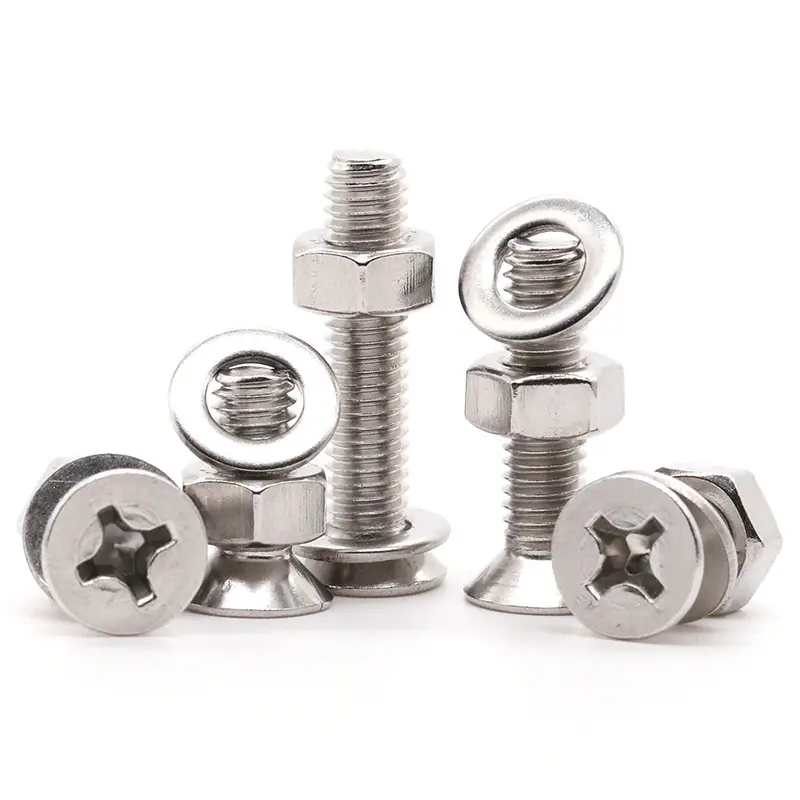 M2m2.5 flat head titanium screw matched with mini small size micro screw nut /machine screws