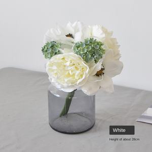 Buquê de Anêmonas e Peônias Artificiais de Seda para Casamento, 6 Cabeças, Decoração para Sala de Estar e Mesa - Product Image 6