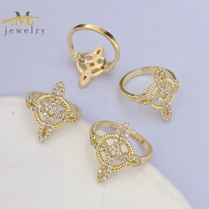Accesorios de Moda JML Anillo Laminado en Oro de 14K <span class=keywords><strong>con</strong></span> Circonita Cúbica y Diamante Brillante <span class=keywords><strong>con</strong></span> Personalidad de Buena Suerte y <span class=keywords><strong>Brujería</strong></span> - Product Image 6