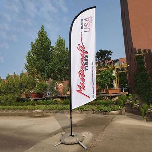 China Cheap Promotion Custom Sport Beach <b>Flag</b> Customized Italian Ice Teardrop Feather Shape Polyester Durable Fiberglass Banner - Product Image 3