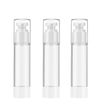 Pot et flacon pompe airless en PP mat blanc de luxe à prix d'usine avec emballage cosmétique en plastique couleur personnalisée