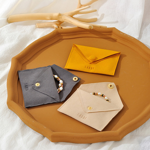 Factory Direct <b>Envelope</b> Bags Custom Muslin <b>Envelope</b> Jewelry Pouch with Button - Product Image 5
