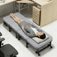 Lit pliant pour la sieste - chaise longue pour lit simple - bureau - gadget pour la sieste des adultes - lit d'appoint simple et portable