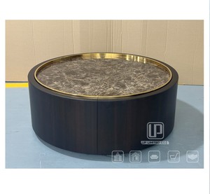 Updecors Supply Wood Construction Marble <b>Round</b> Coffee <b>Table</b> <b>Side</b> Coffee <b>Table</b> Room Marble <b>Round</b> Coffee <b>Table</b> - Product Image 4