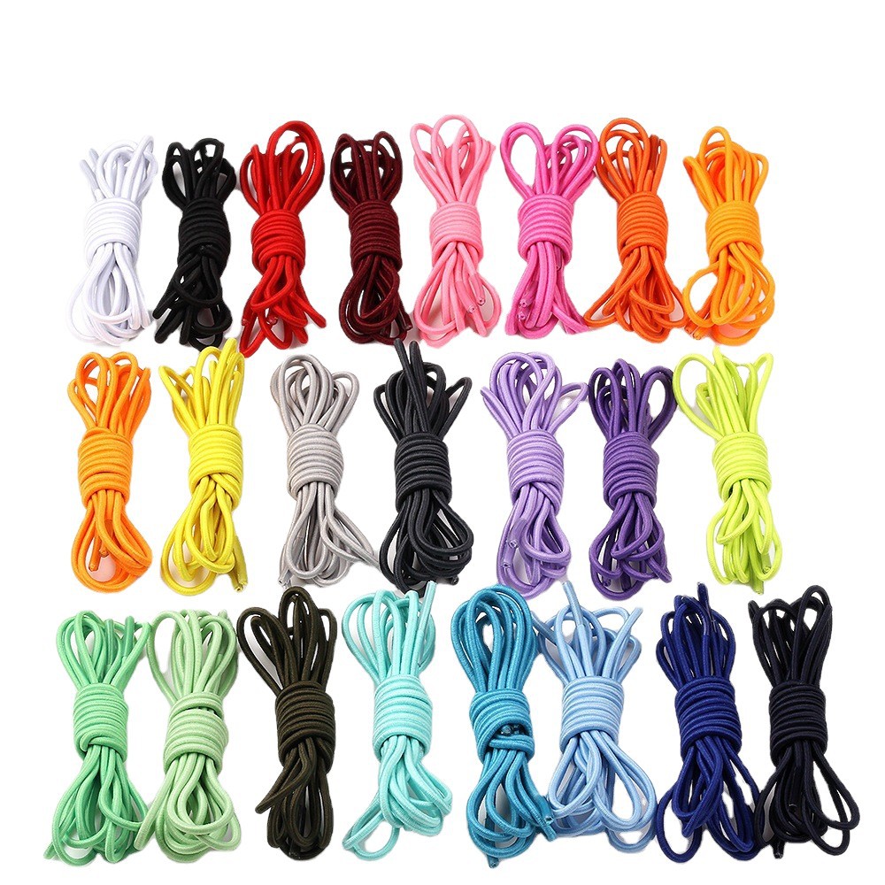 27 New Style Elastic Shoelaces for Adults Special Colors Black White Red Green Made of Durable Polyester-for Men and Women