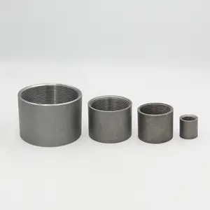 1/2 "NPT דין BSP פלדת פחמן צינור חוט מלא/חצי סוחר שחור/מגולוון צימוד לרתך