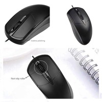 Mouse optik berkabel USB ergonomis untuk Desktop & laptop-ideal untuk penggunaan kantor, game, dan bisnis