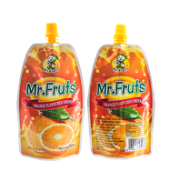 Pochette à bec verseur debout personnalisée pour boissons énergisantes Sac d'emballage en plastique de feuille d'aluminium pour jus de fruit sauce salade sauce boissons