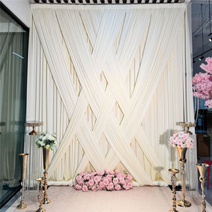 Heavy Duty 10ft by 10ft Adjustable Double Crossbar Backdrop <strong>Stand</strong> Extra Stable Aluminum <strong>Pipe</strong> and Drape System for Stage Wedding - Product Image 5