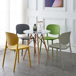 Wholesale multi-colored modern plastic chair outdoor stackable restaurant cafe chair