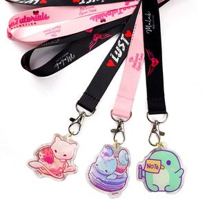 Mobile Phone Nylon <b>Lanyard</b> Acrylic Pendant Decoration Keychain Personalizado Printed <b>Polyester</b> Neck <b>Lanyards</b> with logo Custom - Product Image 1