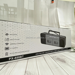 ELETREE Radio Retro de Doble Cubierta con Reproductor de Casetes, Sistema de Música Dual AM/FM/SW, Grabadora y Reproductor de Casetes Doble - Product Image 6