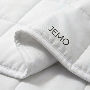 <span class=keywords><strong>Couverture</strong></span> <span class=keywords><strong>lestée</strong></span> sensorielle lourde JEMO avec logo personnalisé, blanche, 10 kg, pour l'anxiété et l'autisme, avec billes de verre – Fabricant - Product Image 2