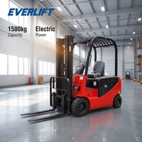 Chariot élévateur à batterie au lithium EVERLIFT 1 tonne 2,5 tonnes, chariot élévateur électrique 4 roues, mât triplex 6m, pneus pleins pour entrepôt