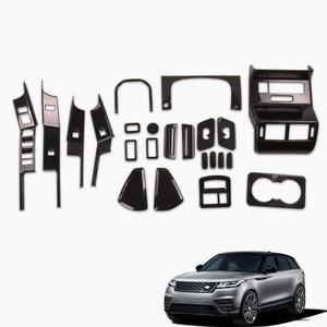 WZXD, 23 Uds., accesorios de coche de alta calidad, decoración <span class=keywords><strong>Interior</strong></span>, plástico de coche usado con Kits de carrocería chapados en carbono <span class=keywords><strong>2018</strong></span> para <span class=keywords><strong>VELAR</strong></span> - Product Image 1