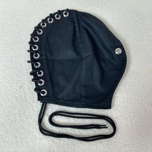 Capucha <span class=keywords><strong>de</strong></span> privación sensorial <span class=keywords><strong>de</strong></span> lona negra HM para juegos <span class=keywords><strong>de</strong></span> fetiche BDSM. Aditamento para <span class=keywords><strong>una</strong></span> camilla <span class=keywords><strong>de</strong></span> sujeción Timeout con restricción <span class=keywords><strong>de</strong></span> cabeza - Product Image 6