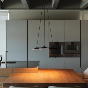 Lampe suspendue moderne de forme ovale, ampoule LED E27, version noir et blanc, pour salle à manger, décoration de la maison - Product Image 5