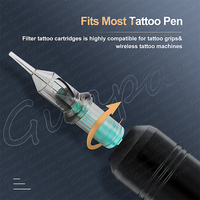 Cartouches de tatouage longues coniques vertes Guapa Maquillage permanent Nano Aiguilles Cuir chevelu Micropigmentation Aiguilles Cartouche Shaders ronds