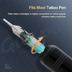 Cartuchos de tatuaje cónicos largos verdes Guapa maquillaje permanente <span class=keywords><strong>Nano</strong></span> <span class=keywords><strong>agujas</strong></span> cuero cabelludo micropigmentación <span class=keywords><strong>agujas</strong></span> cartucho sombreadores redondos - Product Image 2