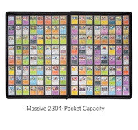 Album de cartes à collectionner en PU pour TCG, 64 pochettes, chargement latéral, 2304 cartes à collectionner