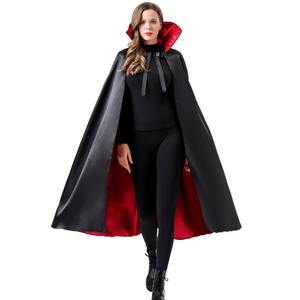 Großhandel Sexy Vampir Umhang für Erwachsene Frauen Schwarz Rot Cape Halloween Kostüme die Vampire Frau Look - Product Image 5
