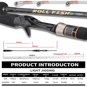 FISHGANG nouveauté 1.6m tige de jigging rapide en carbone solide tige de jigging à pas lent tige egi à vendre - Product Image 2