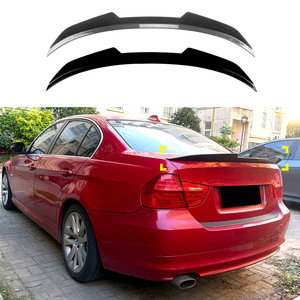 Bmw Rear Spoiler Piano Black Carbon Fiber Texture Ducktail Trunk Wing For E90 2005 2012 Psm Models - Product Image 1