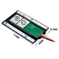 Guanwell GTS-2W 60W 5A 12V Interrupteur tactile intelligent à double bouton pour rétroviseur LED avec capteur tactile et dégivreur, en ABS/Cuivre, pratique