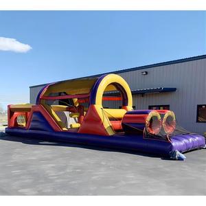 Carrera de obstáculos inflable de juegos al aire libre para adultos y niños baratos comerciales a la venta - Product Image 4
