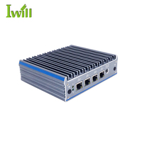 Mini PC Firewall Sin Ventilador, Celeron J4125, 4 Puertos Intel Gigabit LAN, Router, Dispositivo de Seguridad de Red, Pantalla Dual 4K