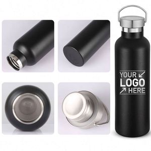 Custom logo Double Wall <b>Vacuum</b> Reusable Travel Metal Flask Hot Sale Insulated Hiking Sports Standard Mouth Water Bottle - Product Image 3
