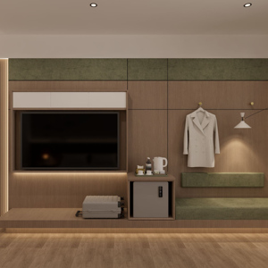 Conjunto de muebles de dormitorio de hotel de <span class=keywords><strong>cinco</strong></span> estrellas de madera maciza personalizado directo de fábrica moderno con muebles de dormitorio de sala de estar - Product Image 4