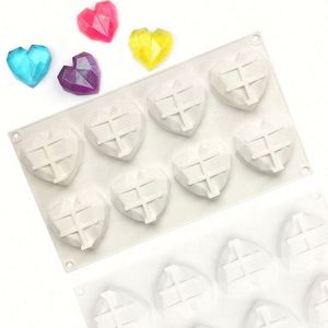 Molde de silicona 3D con forma de corazón pequeño para tartas, aromaterapia, yeso, bricolaje en casa, herramientas manuales, velas, jabón OEM/ODM - Product Image 1