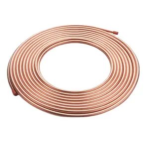 C11000 C12200 ASTM Seamless Copper Pipe Cutting Processing Manufacturers Air Conditioning Copper Tube