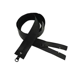 China quality supplier black 5 size two-way waterproof nylon zipper PVC material waterproof zipper