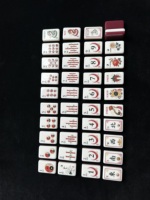 Ensemble de Mahjong Américain de Luxe Vert Pliable Bagua, 160 Tuiles, Design Yin Yang Grue de Bambou, Tuiles en Acrylique Poli Portables