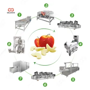高效快速鼓风冷冻隧道水果生产线冷冻苹果块